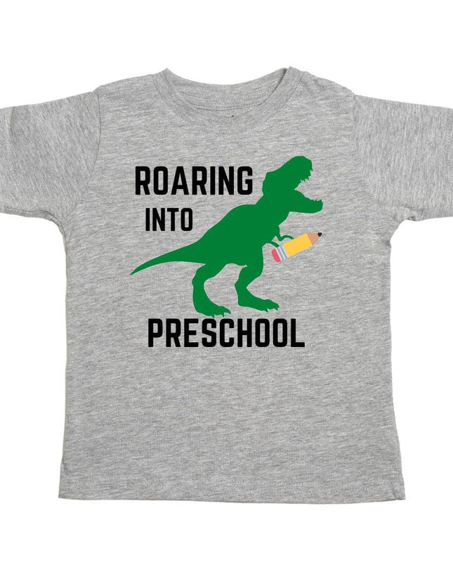 Roaring Into Preschool T-Shirt - Back To School Kids Tee