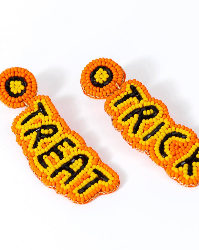 Trick or Treat Beaded Earrings