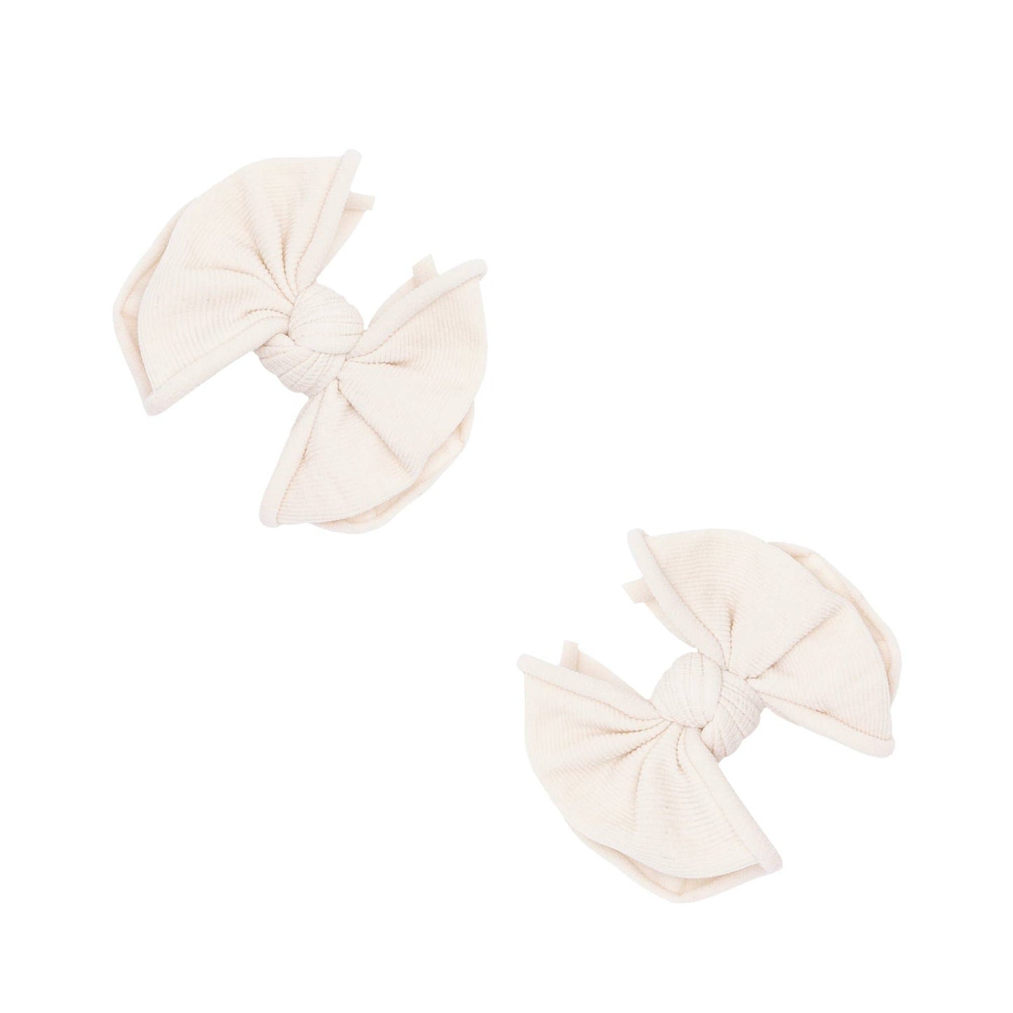 Baby Clips Softy Nylon Bow Hair Clips - 2 Pack