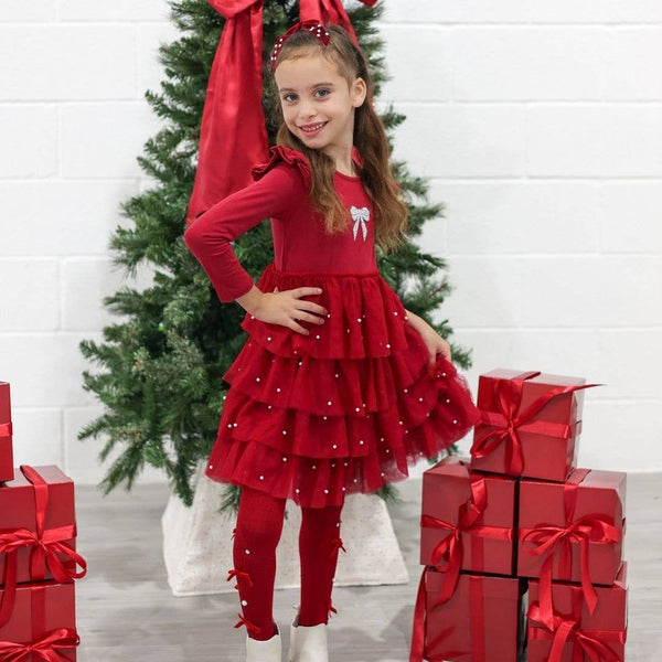 Ruby Red Velvet Coquette Bow Clip