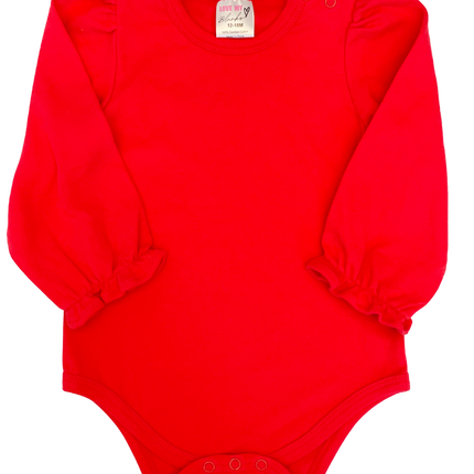 Baby Girl Long Sleeve Ruffle Hem Bodysuit