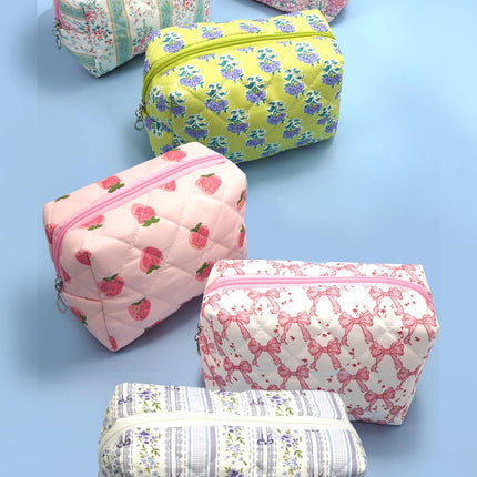 FLORAL TOILE PATTERN MAKEUP COSMETIC POUCH BAG | 40P562