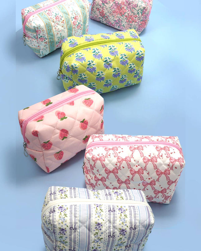 FLORAL TOILE PATTERN MAKEUP COSMETIC POUCH BAG | 40P562