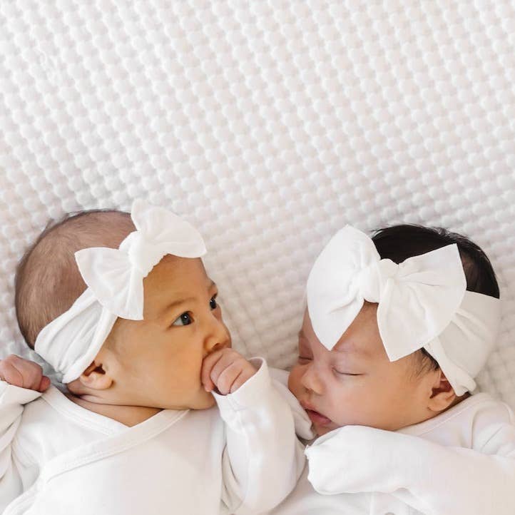 THE KNOT Soft nylon headband: white