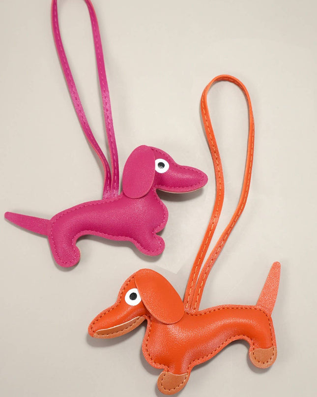 TRENDING VEGAN LEATHER DOG BAG CHARM KEYCHAINS | 40KC112