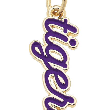 Clemson Tigers  Enamel Script Charm