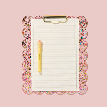 Large Confetti Scalloped Clipboard