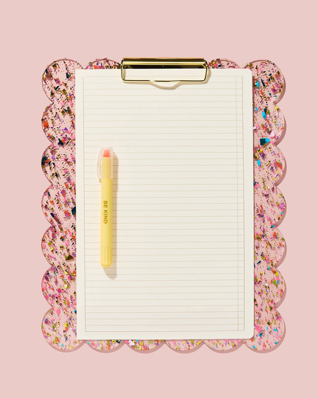 Large Confetti Scalloped Clipboard