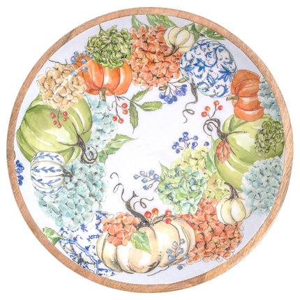 Fall Hydrangea 14" Shallow Bowl Rosanne Beck