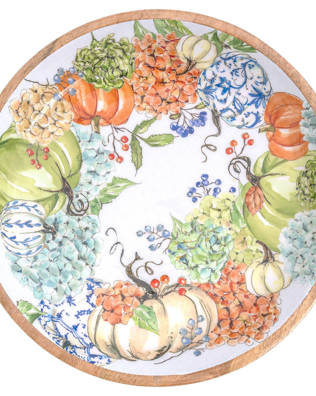 Fall Hydrangea 14" Shallow Bowl Rosanne Beck