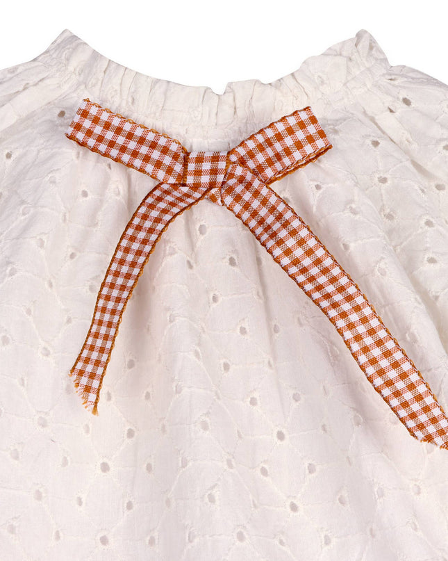 Solene Schiffli Lace Baby Dress & Bloomer