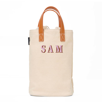 "Tuscany" Canvas Double Wine Tote (Personalizable)