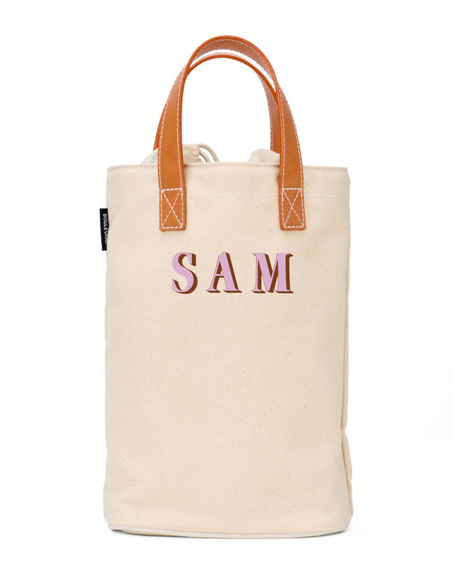 "Tuscany" Canvas Double Wine Tote (Personalizable)