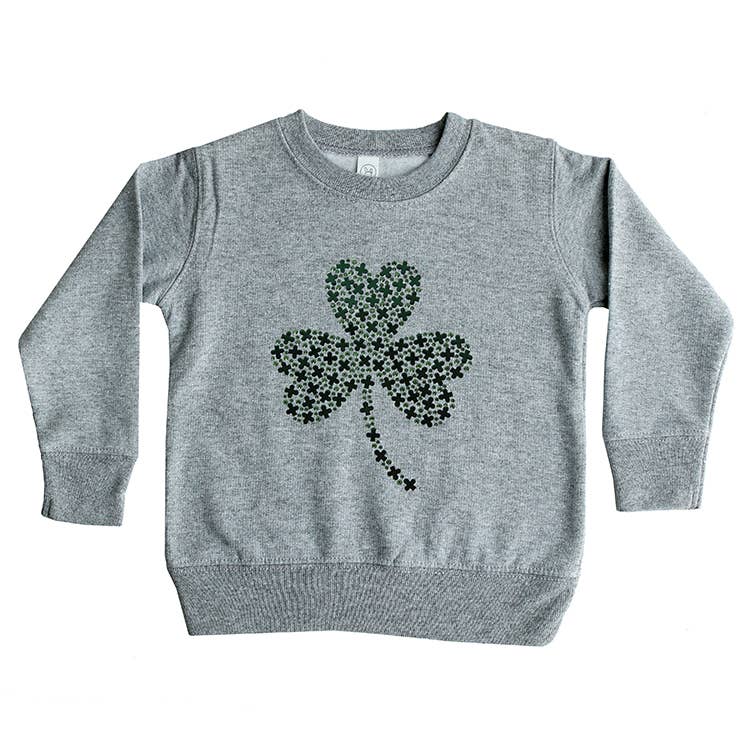 Beaded Shamrock on Sweatshirt