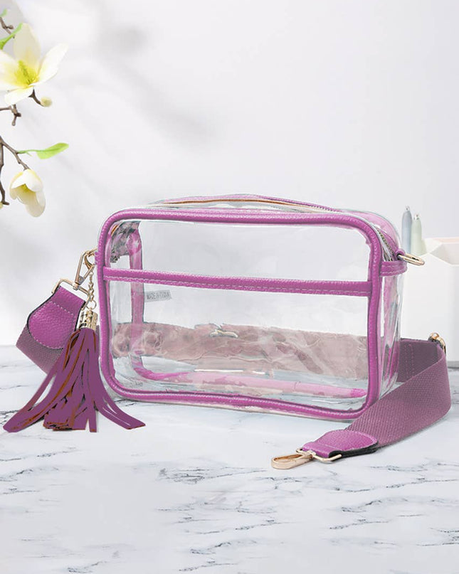 Personalized Game Day Clear Crossbody Bag