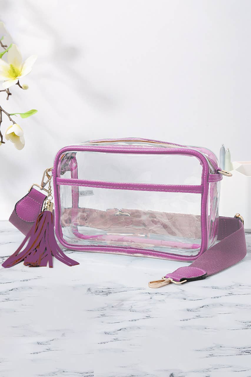 Personalized Game Day Clear Crossbody Bag