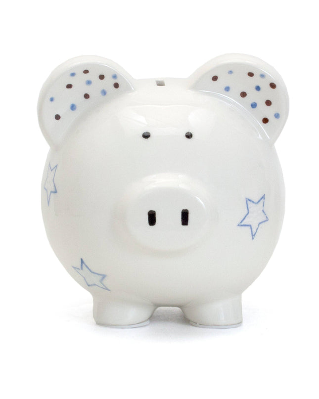 Personalized Blue Star Large Piggy Bank
