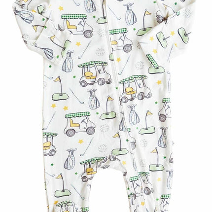 Country Club Cuties Zipper Footie | Blue