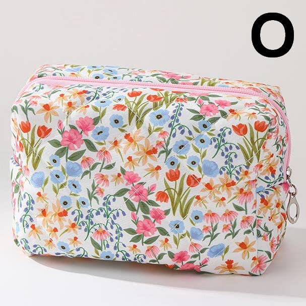 FLORAL TOILE PATTERN MAKEUP COSMETIC POUCH BAG | 40P562