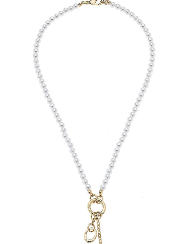Teddy Pearl Beaded Charm Necklace Base