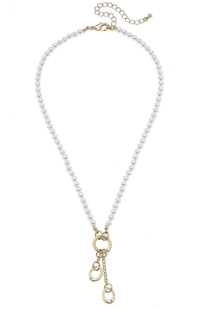Teddy Pearl Beaded Charm Necklace Base