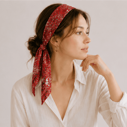 WLLS304 Bandana Skinny Scarf