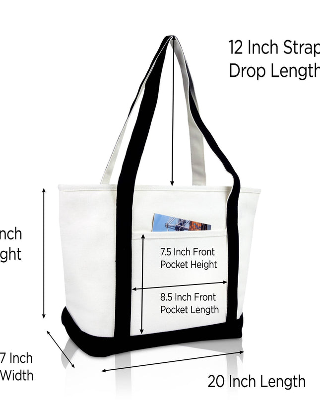 Personalized Black Tote Bag with Initial