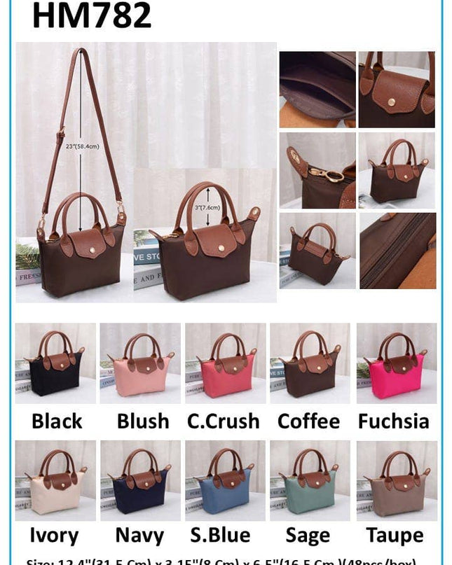Britney Nylon Double Handle Crossbody Bag