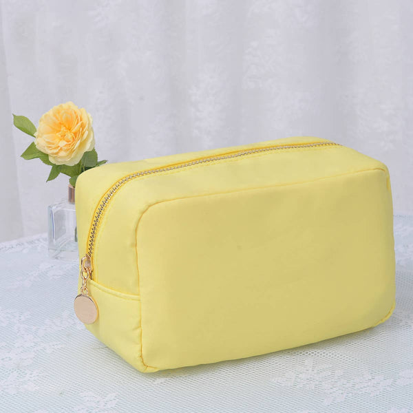 Personalized Emma Round Zippered Nylon Cosmetic Pouch Bag