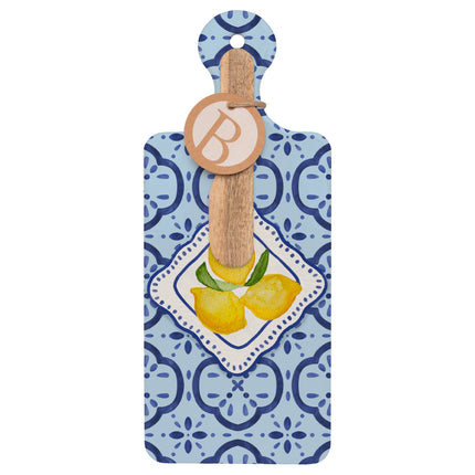 Amalfi Lemons CUTErie Cheese Board & Wood Spreader Set