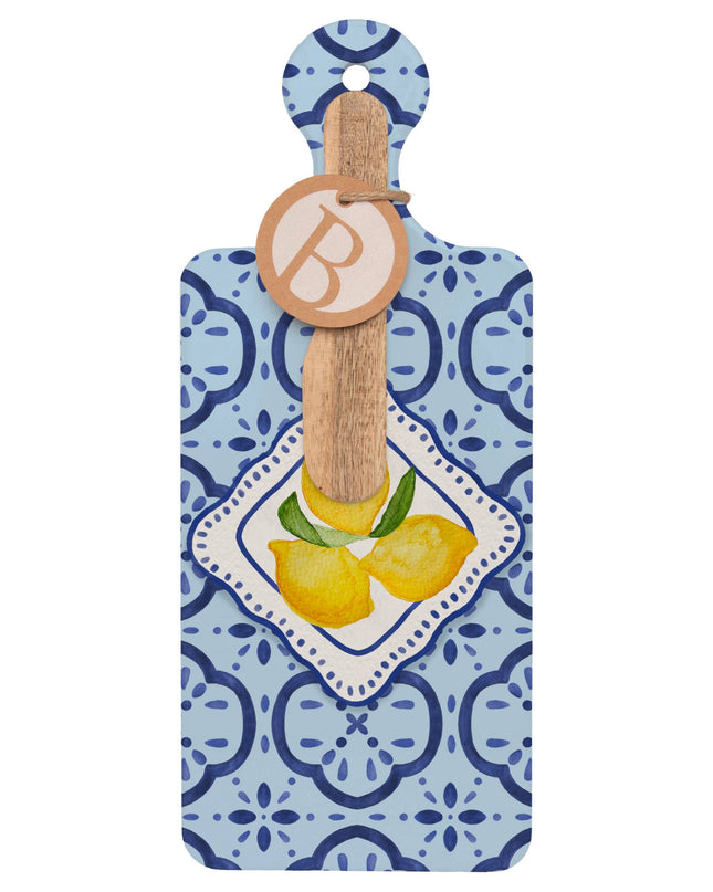 Amalfi Lemons CUTErie Cheese Board & Wood Spreader Set