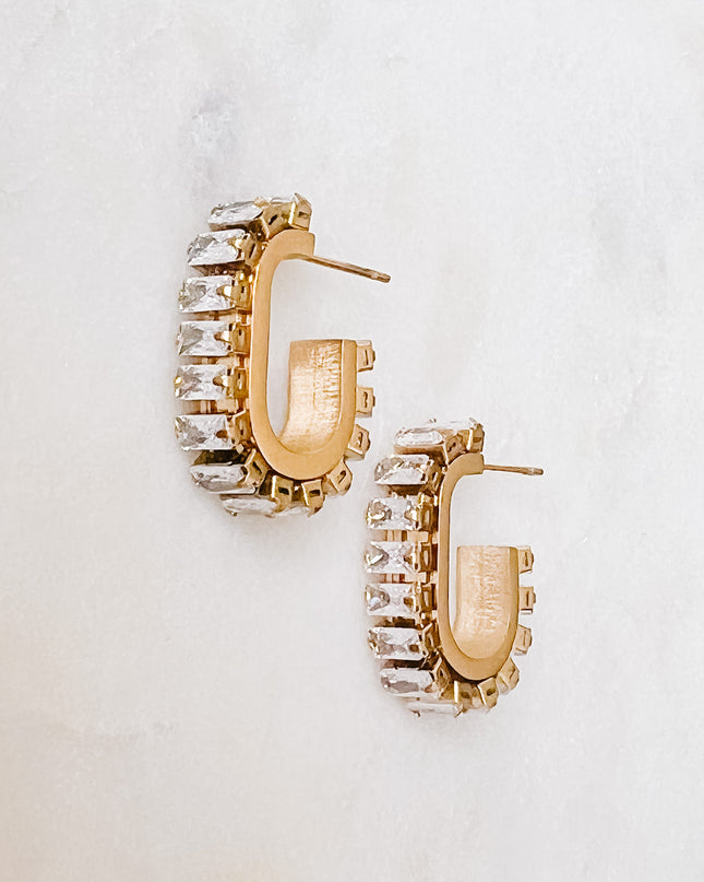 Stainless Steel Earrings with Cubic Zirconia