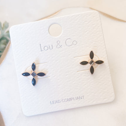 Enamel Stud Earrings