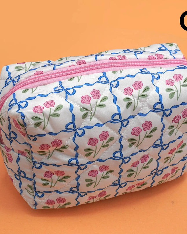 FLORAL TOILE PATTERN MAKEUP COSMETIC POUCH BAG | 40P562