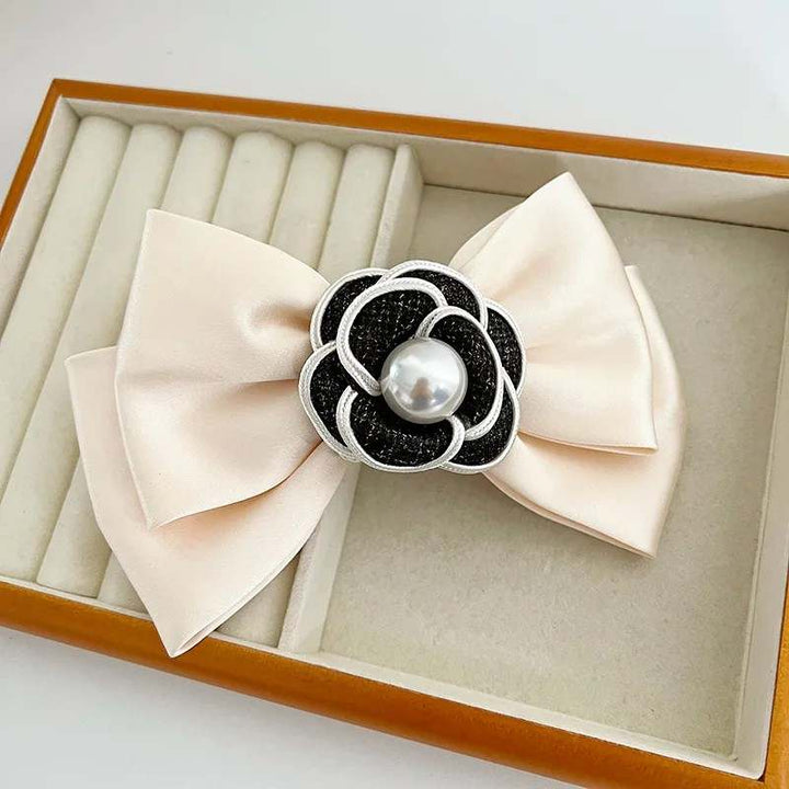 Hair Clip- Ivory Flower with pearl