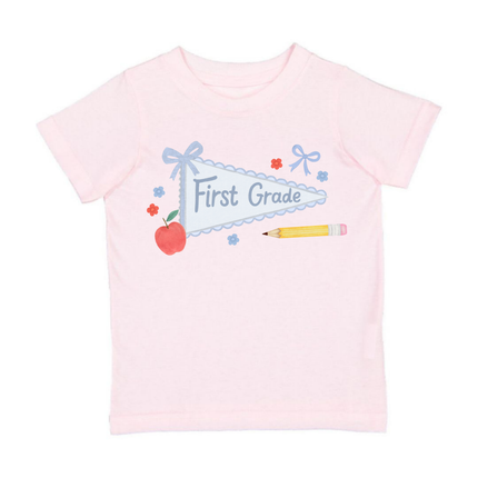 First Grade Pennant Short Sleeve T-Shirt - Back To School