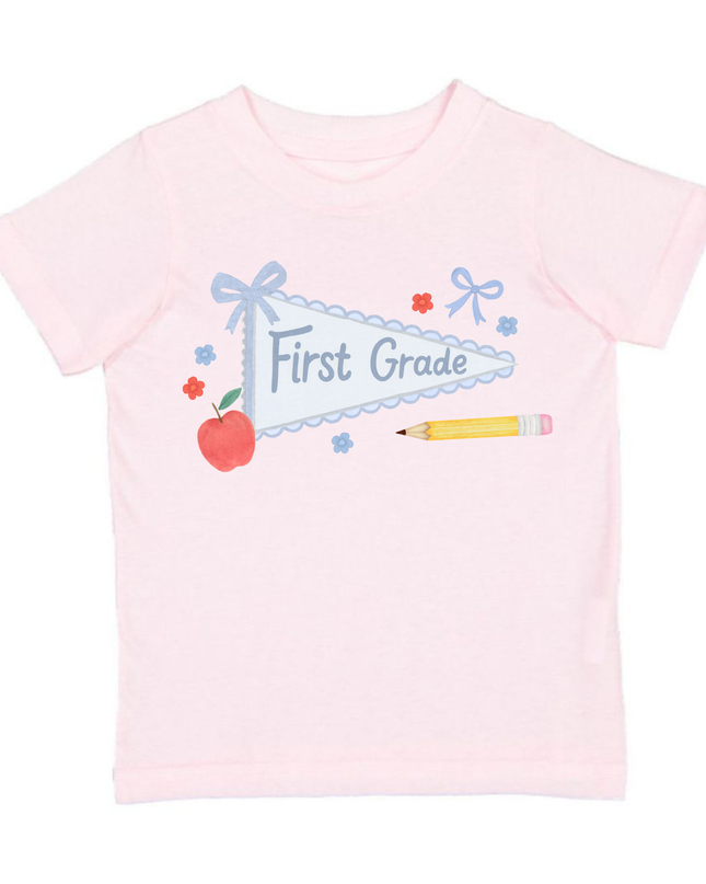 First Grade Pennant Short Sleeve T-Shirt - Back To School