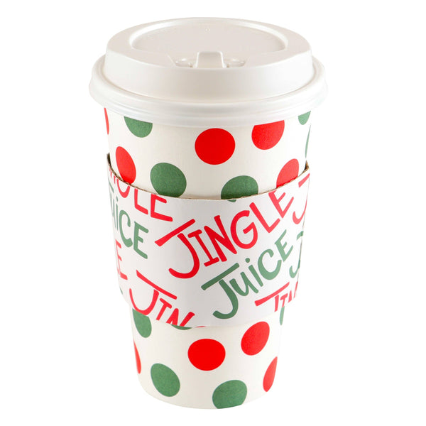 RED/GREEN POLKA DOT W/JINGLE JUICE SLEEVE CUP