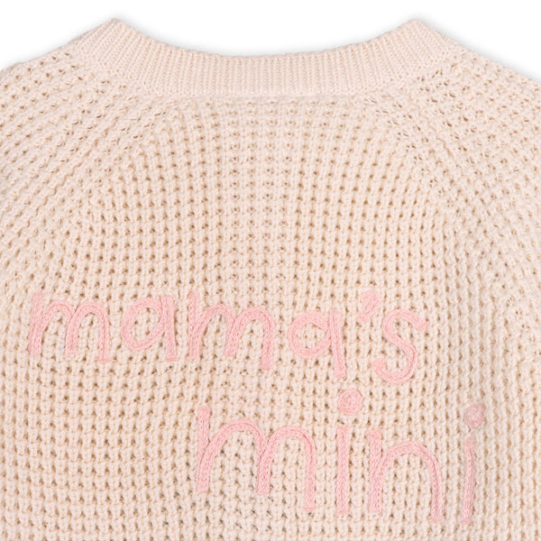 Avery Mini Button & Pocket Sweater Knit Baby Cardigan