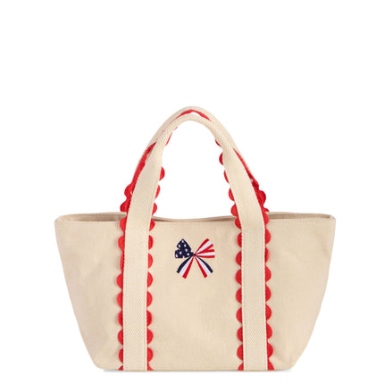 LIBERTY BOW MINI TOTE,RED