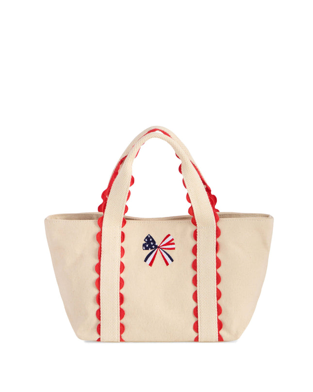 LIBERTY BOW MINI TOTE,RED