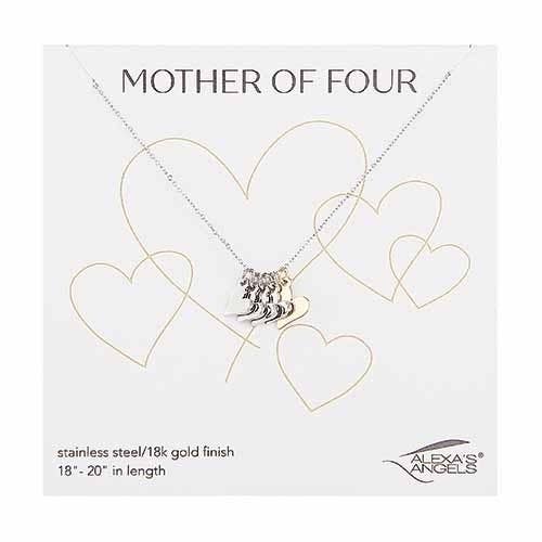 Mother of Four Necklace; Adjustable
