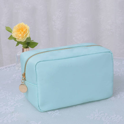 Personalized Emma Round Zippered Nylon Cosmetic Pouch Bag
