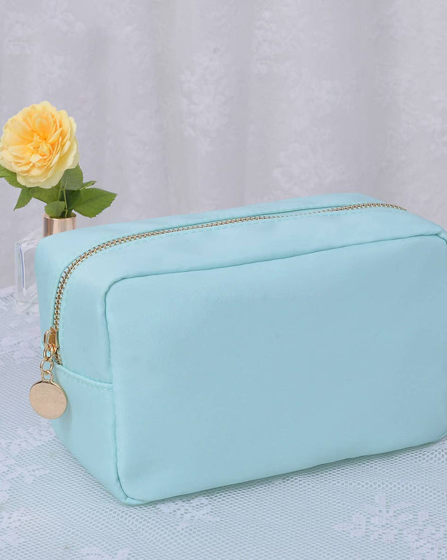 Personalized Emma Round Zippered Nylon Cosmetic Pouch Bag