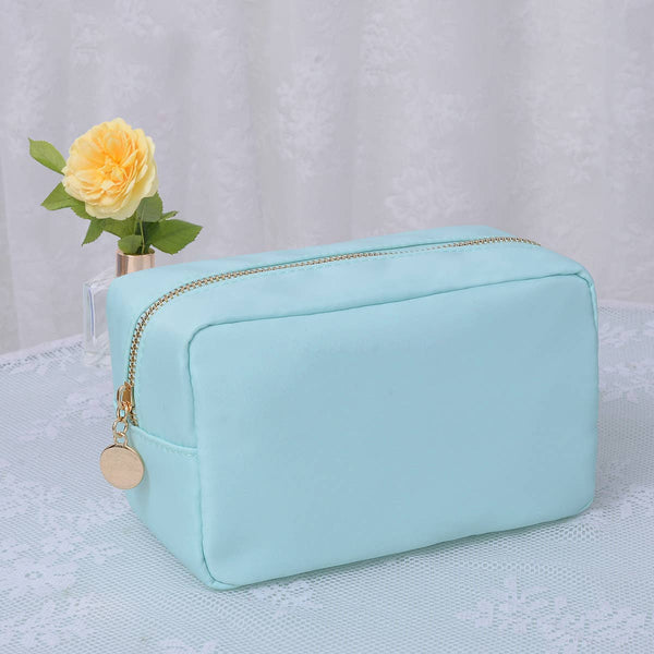 Personalized Emma Round Zippered Nylon Cosmetic Pouch Bag