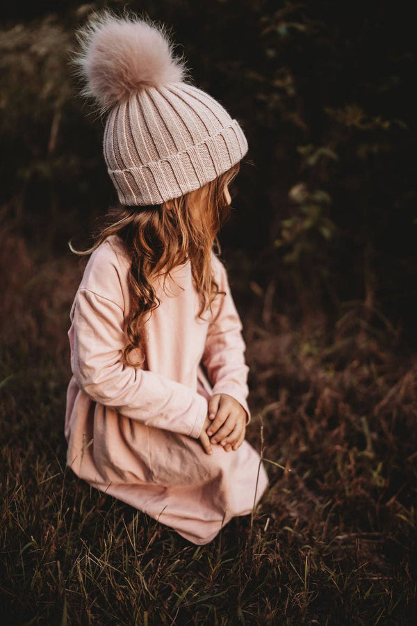 Blush Angora  Beanie