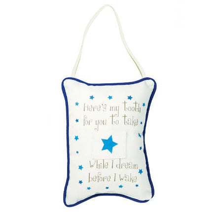 Blue Tooth-fairy Pillow - Here's My Tooth For You To Take
