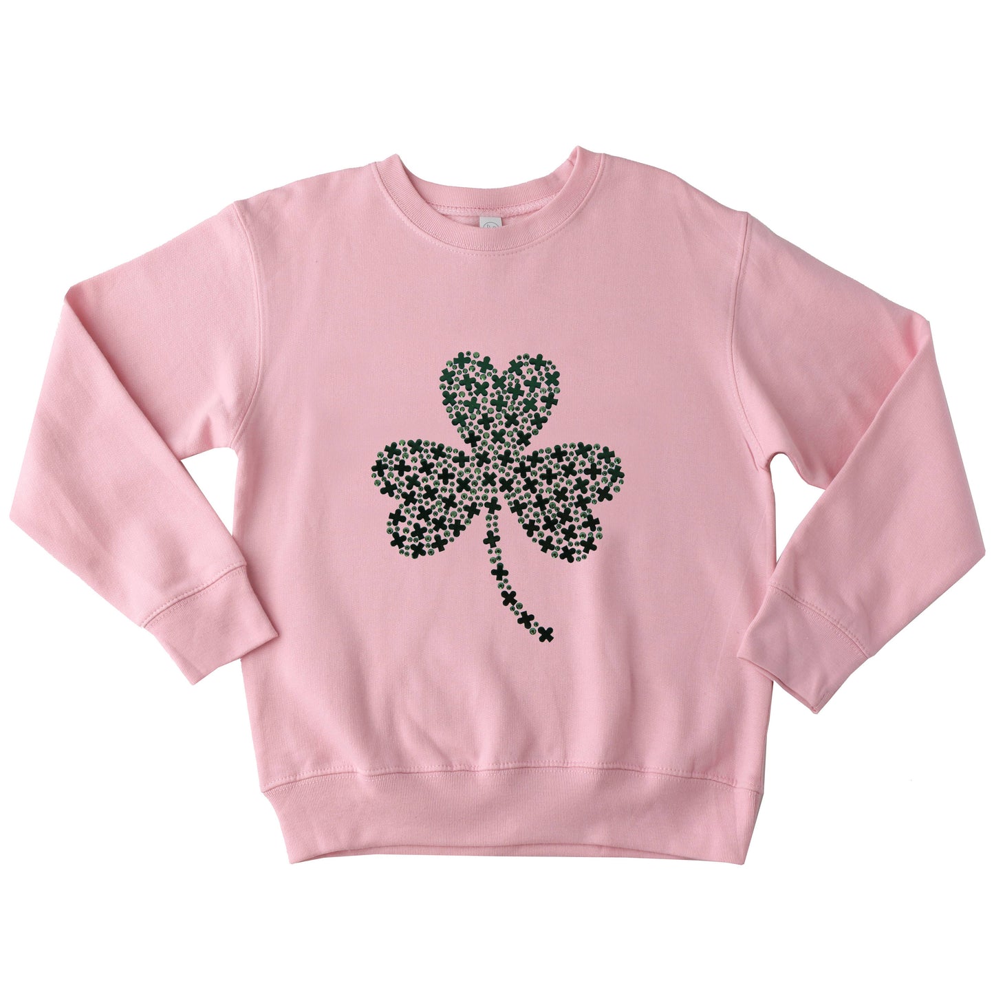 Beaded Shamrock on Sweatshirt
