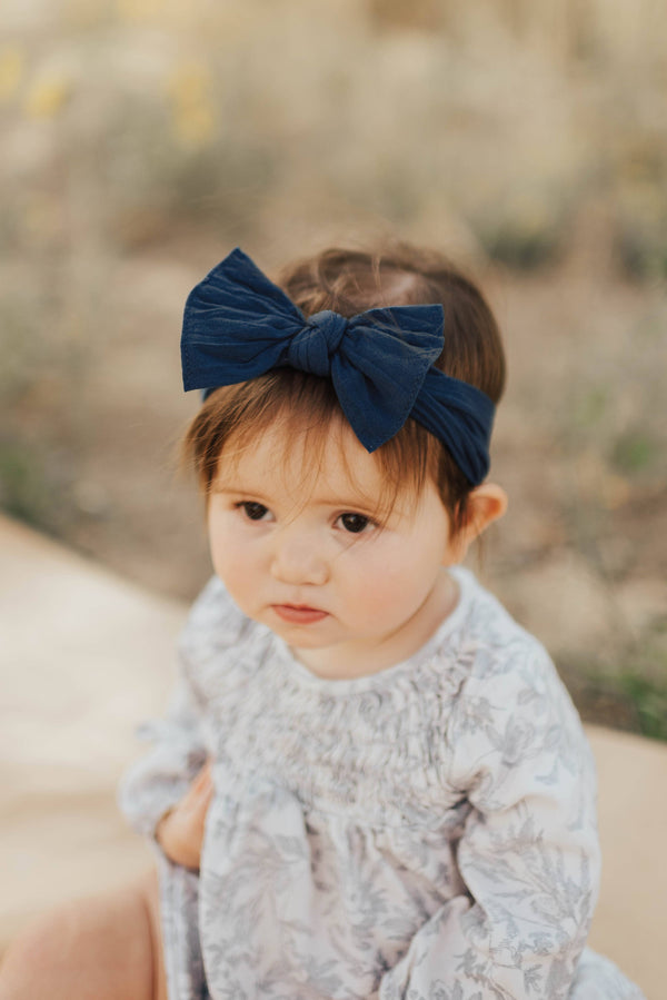 THE KNOT Soft nylon headband: navy