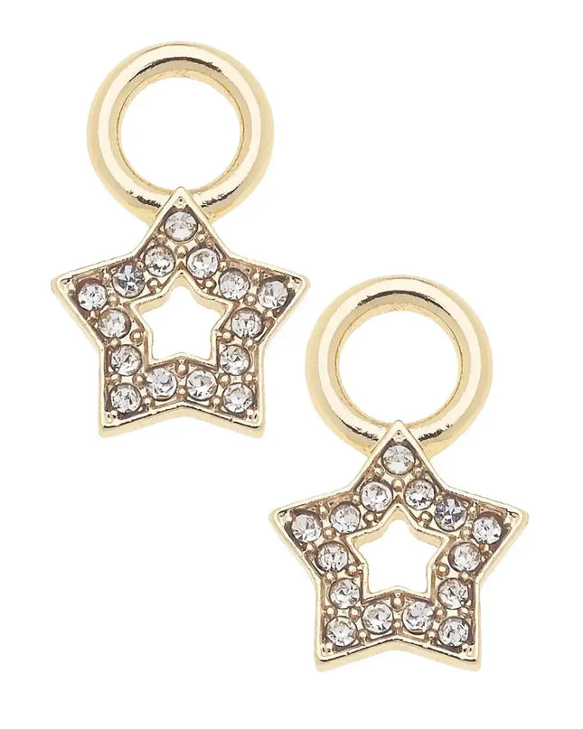 Pave Open Star Huggie Charm | Set of 2